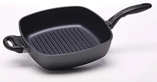 

x 11" (5.3 Qt) Square Grill Saute Pan HD Nonstick Diamond Coated Aluminum Dishwasher Safe and Oven Safe, Grey Charcoal grill cov