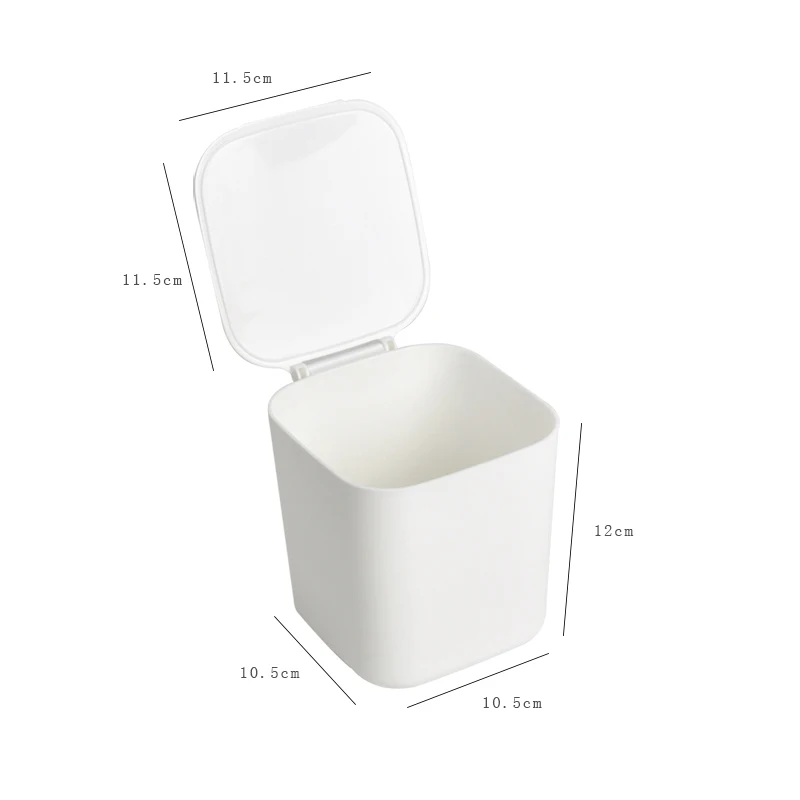 MOHAMM 1 Piece Simple Desktop Mini Garbage Trash Bin for Student Desk Organizer Cute Table Accessories