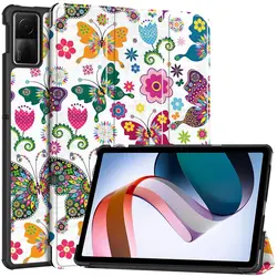 Premium PU Leather Magnetic Tri-fold Tablet Cover with Auto Wake Function for Redmi Pad SE 11 inch (CSHD)