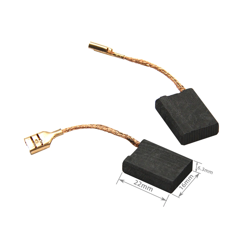 TASP 5 Paia Di Spazzole Di Carbone 6.3x16x22mm Per Motori Smerigliatrice Angolare Elettrica Bosch 1356G 1357G 1361G 1363 1364 1365 1752