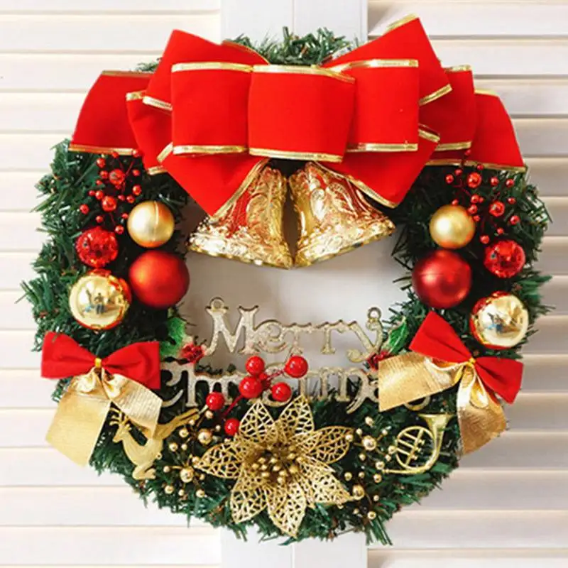 Handmade Exquisite Christmas Wreath - High-Quality Festive Door and Window Decor