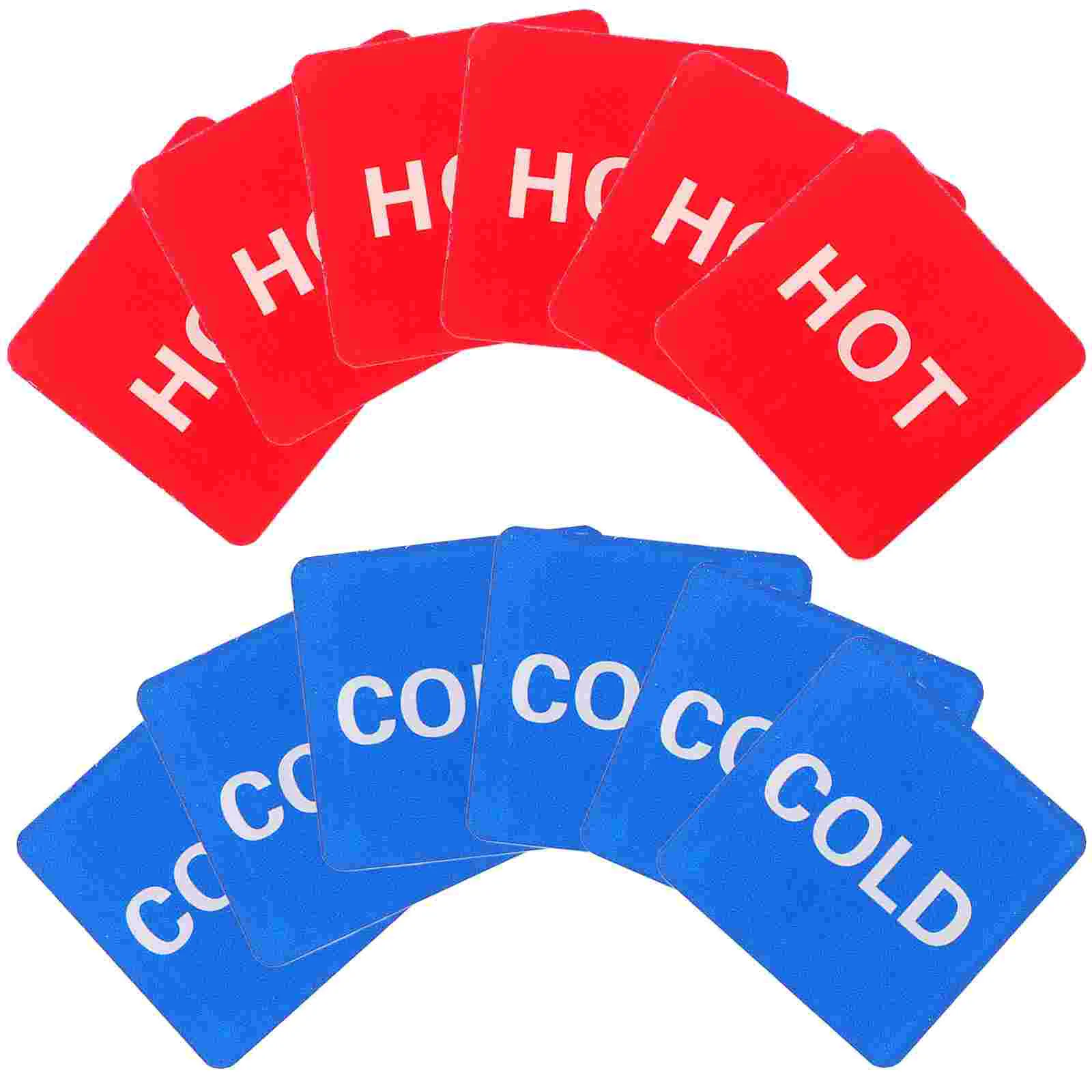 6 Pairs Acrylic Cold Hot Water Heater Label Square Sticker Signs Faucet Indicator Traffic Signal Roadway Safety