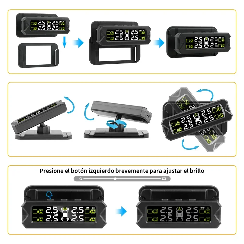 Vtopek ڵ TPMS Ÿ̾ з 溸 ͸ ý, Ÿ̾ , 귡Ŷ , ¾翭 , 360  , IP68 , 6bar