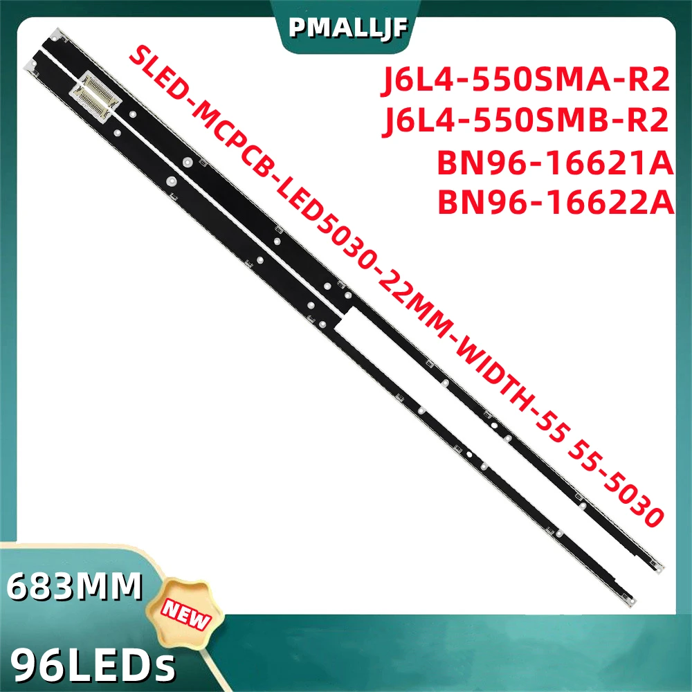 Conjunto Tira Conduzida para Samsung Ua55d7000 Ua55d8000 Un55d7000 Un55d8000 Ue55d7090 Ue55d7000 Ue55d8000 Bn9616621a Bn96-16622a Peças