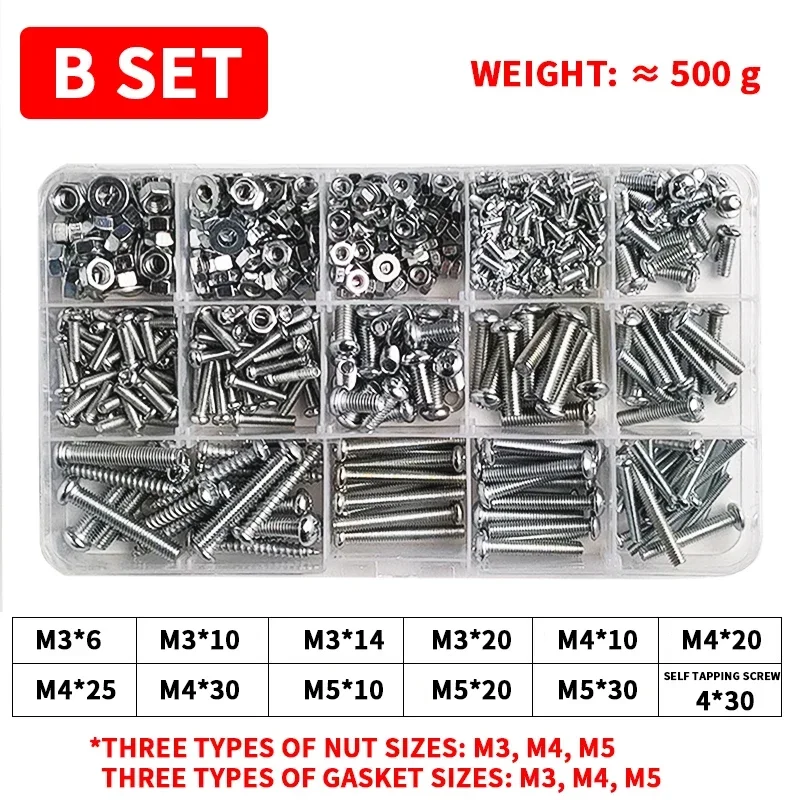 Viti Testa Piatta Assortimento Autofilettanti Con Intaglio Piatte - Foto 5