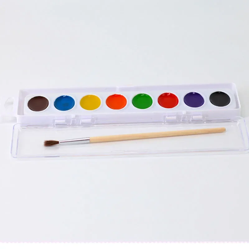 12 Colors Solid Watercolor Paints With Painting Brush for Children Kid DIY Art Painting Drawing Tools Set watercolor painting set,watercolor paint,watercolor pigment
