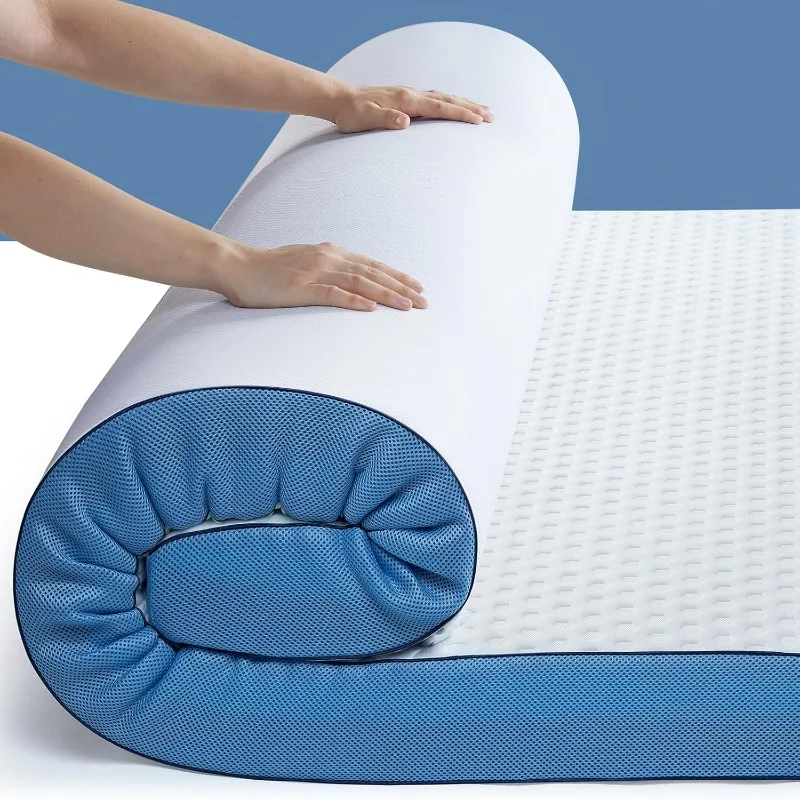 4 Inch Firm Mattress Topper, Cooling Gel-Infused Memory Foam Bed Topper, High-Density Mattress Pad, CertiPUR-US Certified