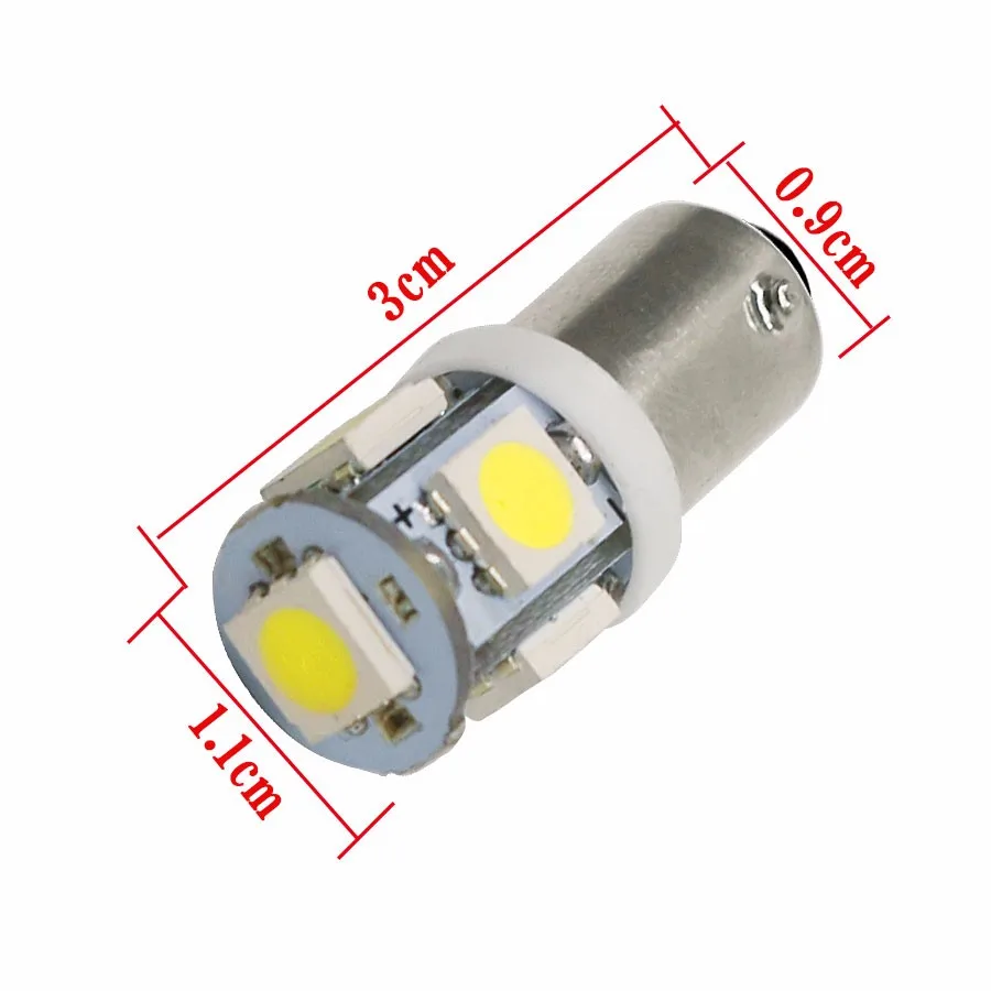 Bombillas LED de luz Interior para coche, lámpara de cuña, 30 piezas, T11,  DC12v, BA9S, 5 SMD, 5050, 5SMD, T4W - AliExpress