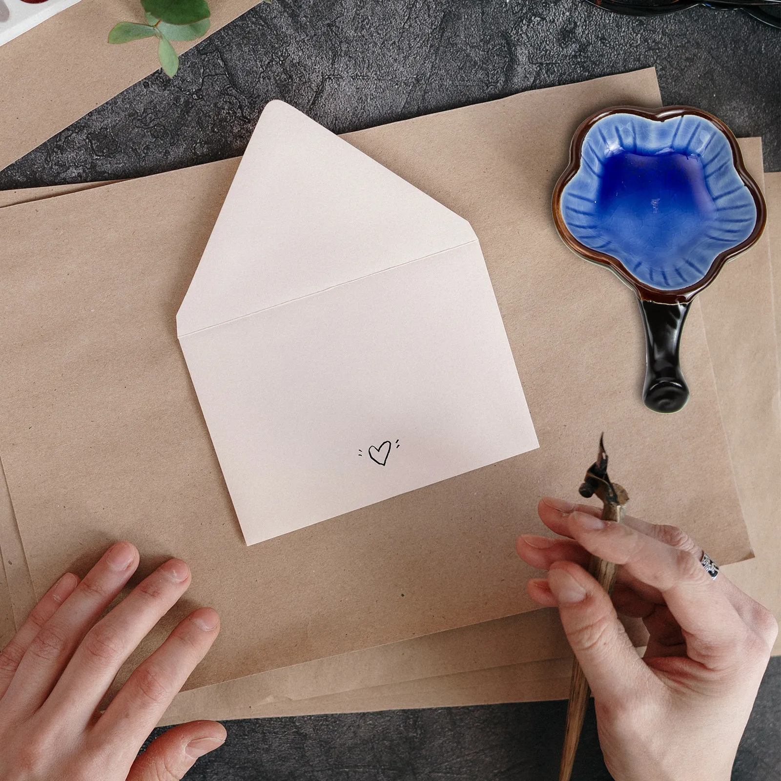 6Pcs 세라믹 잉크 브러시 세척기 튼튼한 잉크 플레이트 브러시 세척 컵 다기능 서예 그림 도구 서예 도구