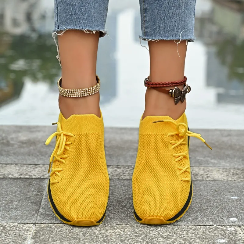 Women Vulcanized Shoes Breathable  New Lightweight Couple Soft Mesh Ladies Casual Shoes Outdoor Casual Driving Shoes 4