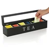 Wooden Tea Bag Storage Box Solid Wood Flip Style Tea Room Coffee Capsule Storage Box Watch Jewelry Compartment Wooden Box 1