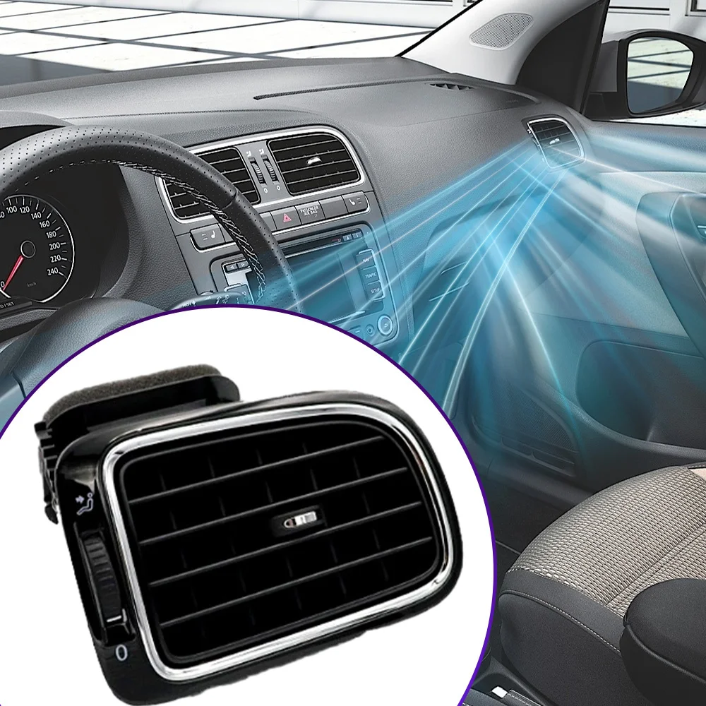 자동차 광택 검정색 중앙 왼쪽 오른쪽 대시 보드 AC 공기 배출구 VW Polo 2011 2012 2013 6RD819703 6RD819704 6RD819728