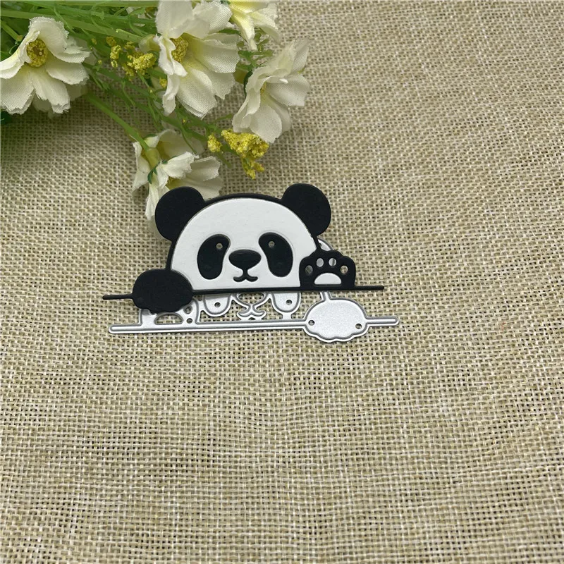 

panda frame Metal cutting dies mold Round hole label tag Scrapbook paper craft knife mould blade punch stencils dies