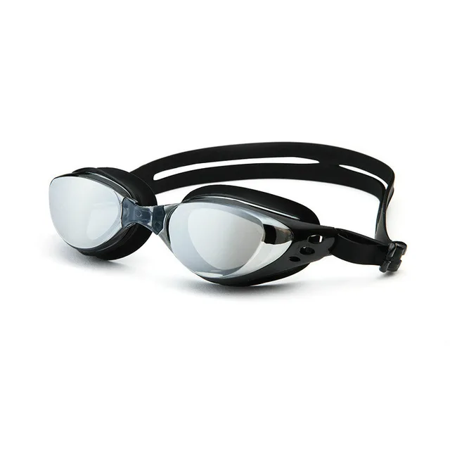 Electroplating Myopia -1～-10 Swimming Glasses Black Ash Waterproof Flat Diving Glasses Goggles Men Women  Anti-Fog Arena 3