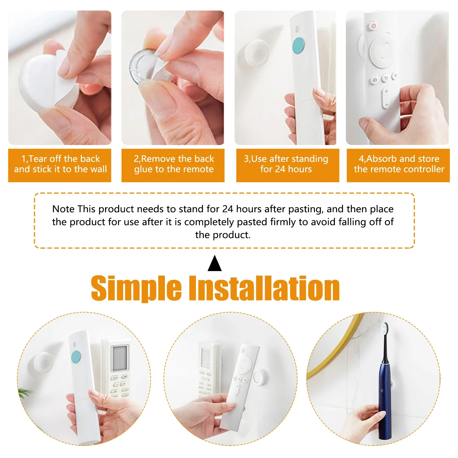 10Pairs Magnetic Remote Control Holder Anti-Lost Wall Mount Magnet Hooks Fridge Sticker Storage Holder Home Decor Organizer Hook