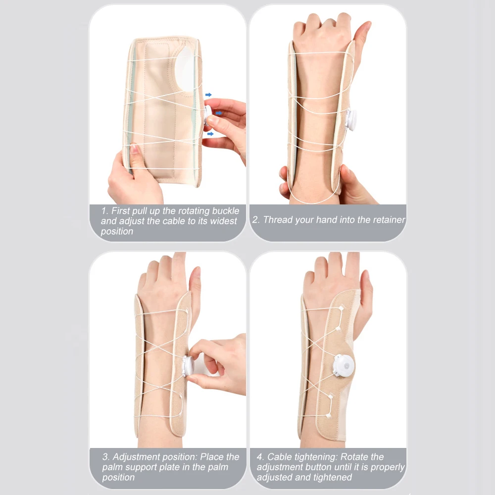 1Pcs Wrist Support Brace for Carpal Tunnel, Night Sleep Hand Support Brace with Splints & Adjustable Knob,for Tendonitis,Sprains
