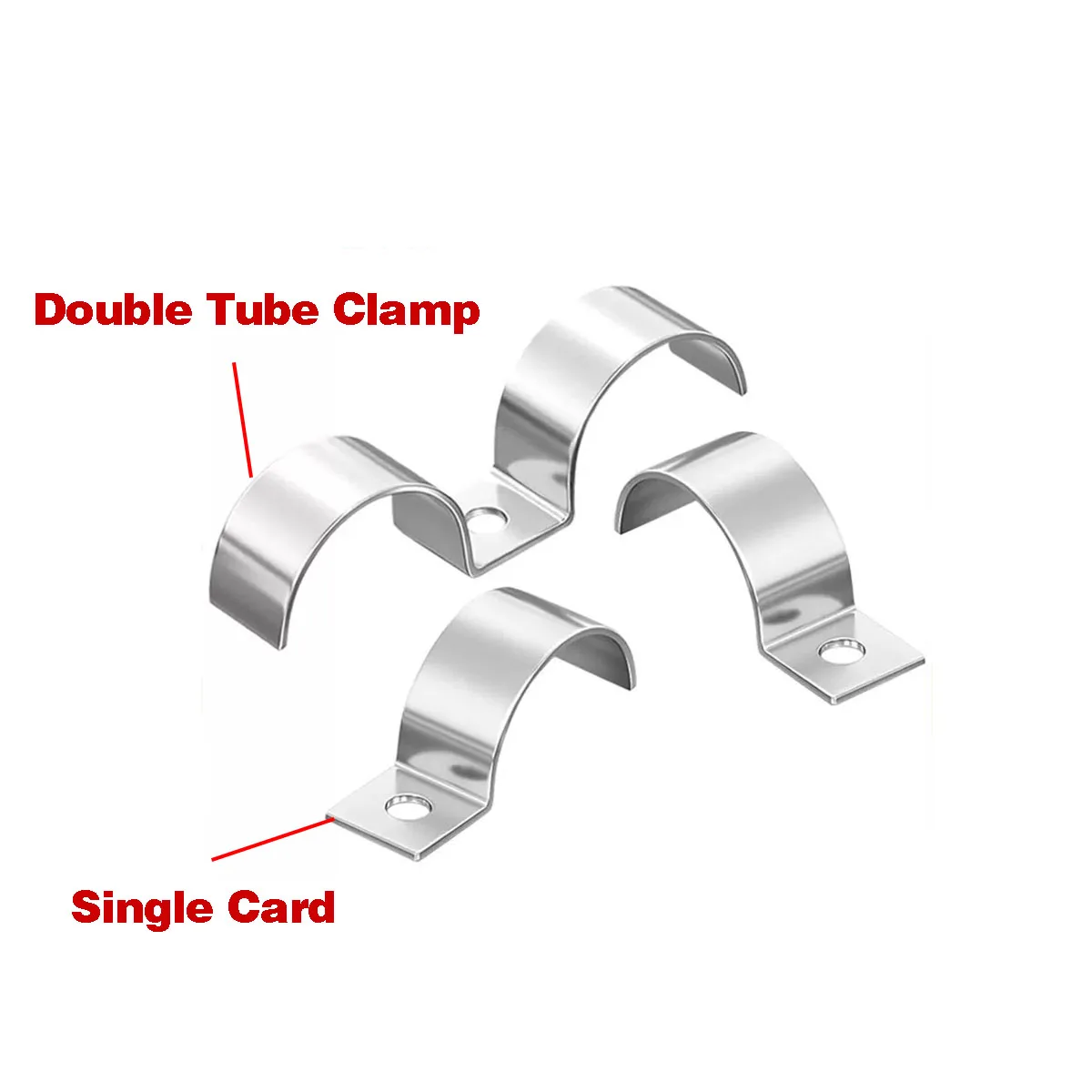 

304 Stainless Steel P-Type Double-Sided Pipe Clamp/Double Hole Riding Card