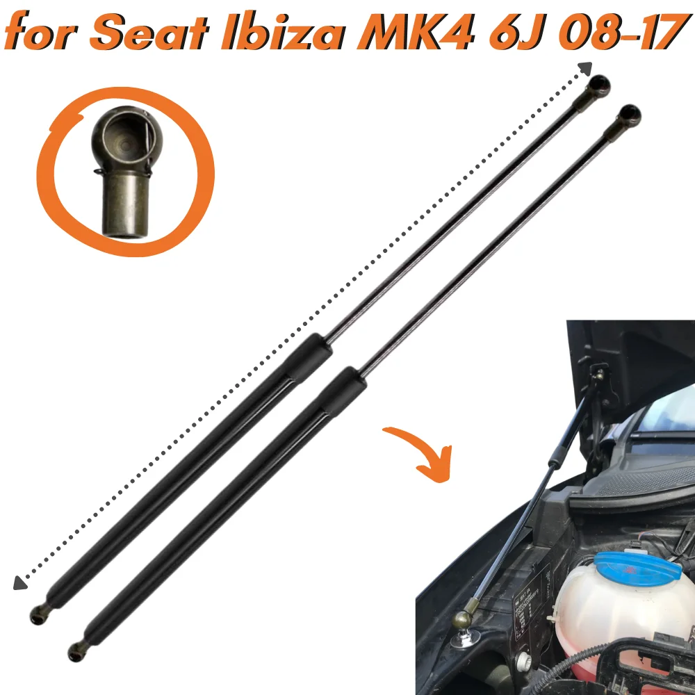 

Qty(2) Hood Struts for Seat Ibiza MK4 6J 2008-2017 Front Bonnet Hood Gas Struts Springs Dampers Shock Absorbers Lift Supports