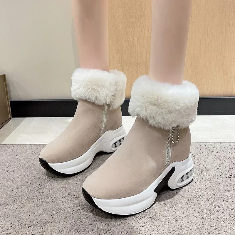 

Winter Women's Snow Boots 2023 Women Casual Shoes Female Platform Booties Ankle Boot for Lady Warm Sneaker Height Increase Shoes