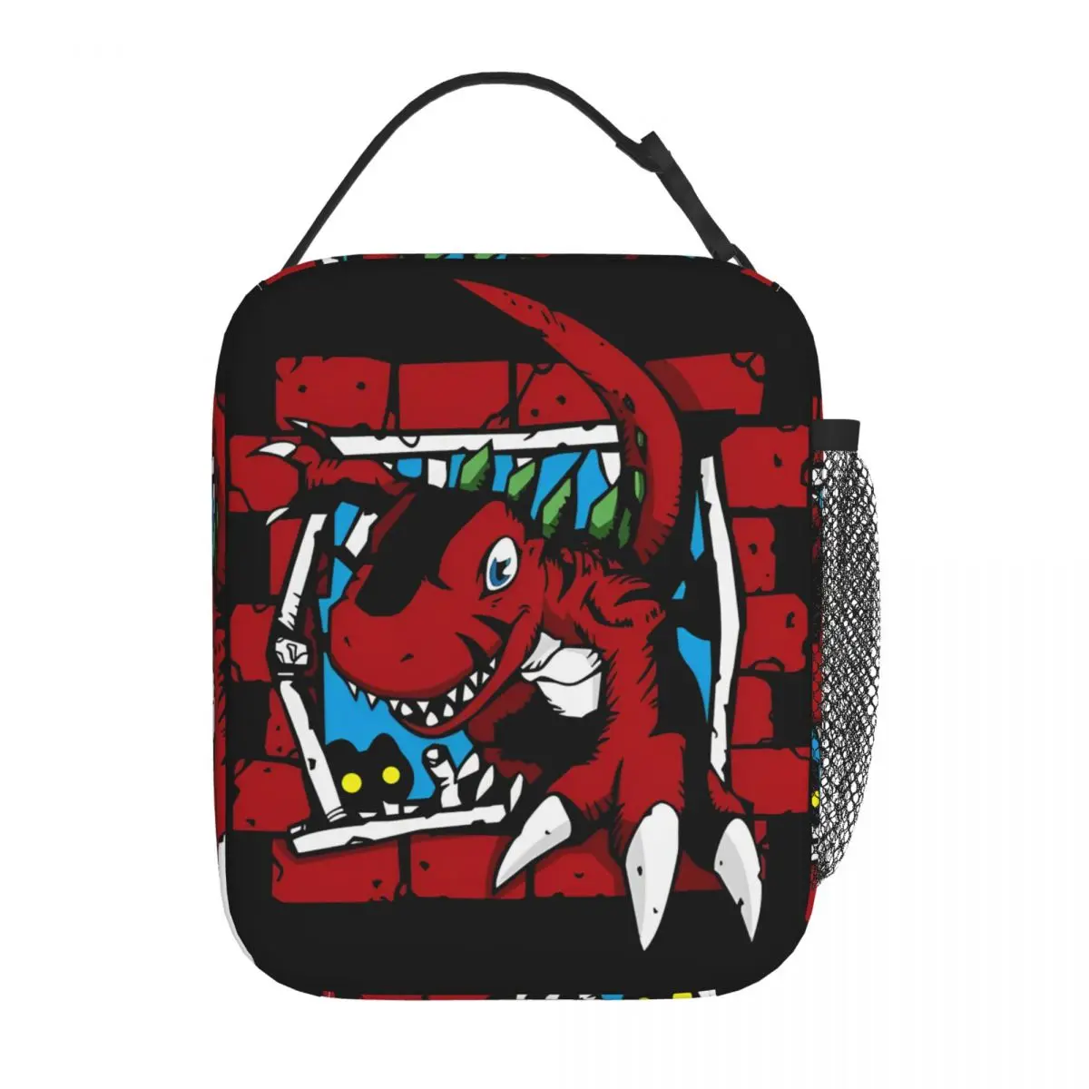 Digimon Tyrannomon Insulated Lunch Bags Thermal Bag 
Meal Container High Capacity Tote Lunch Box Girl Boy School Outdoor 2