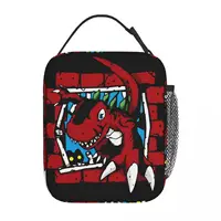Digimon Tyrannomon Insulated Lunch Bags Thermal Bag 
Meal Container High Capacity Tote Lunch Box Girl Boy School Outdoor 2