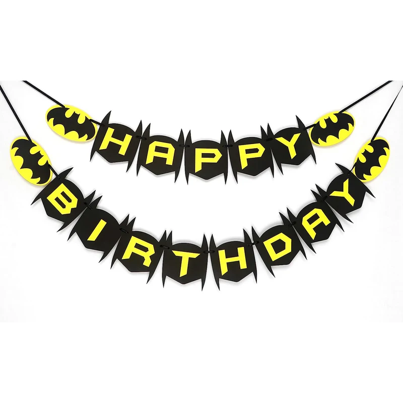 

Btman Happy Birthday Party Banner decorations for 1st birthday Party decorations for 2nd birthday party decorations