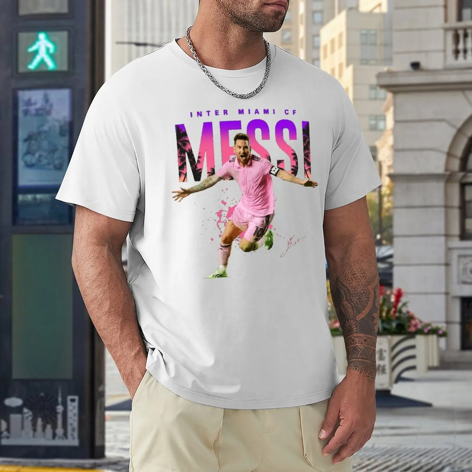 Fresh Celebration Gost And Andrre E Messi E Argentina No.10 Goat Caricature 32 T-Shirt Sport Tees Graphic Vintage Casual