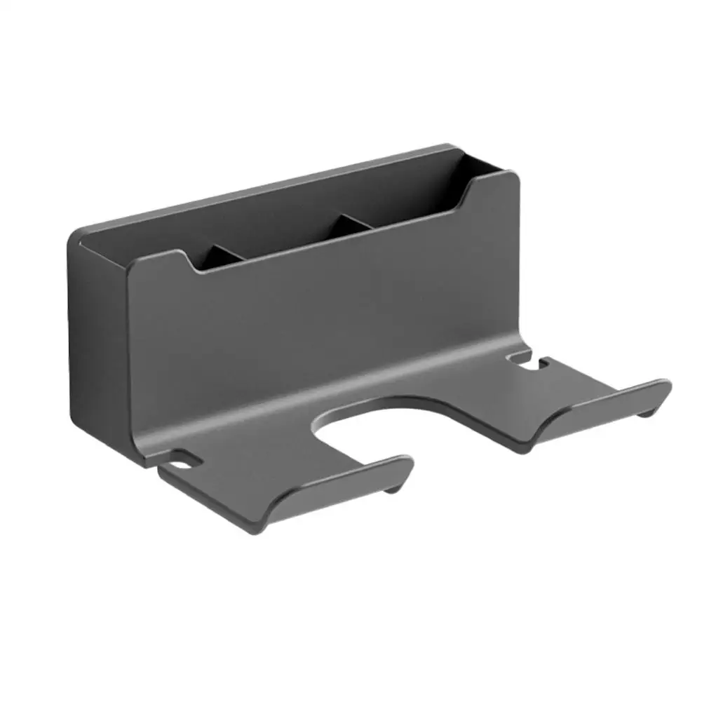 Hair Dryer Storage Shelf Multi-functional Perforation-free Hair Wall Mounted Stand Bathroom Dryer S5Z7 6