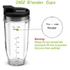 2 Pack Replacement 24 Oz Blender Cups With Lid For Nutri Ninja Auto IQ BL450 BL480 NN102 Blender Accessories 4