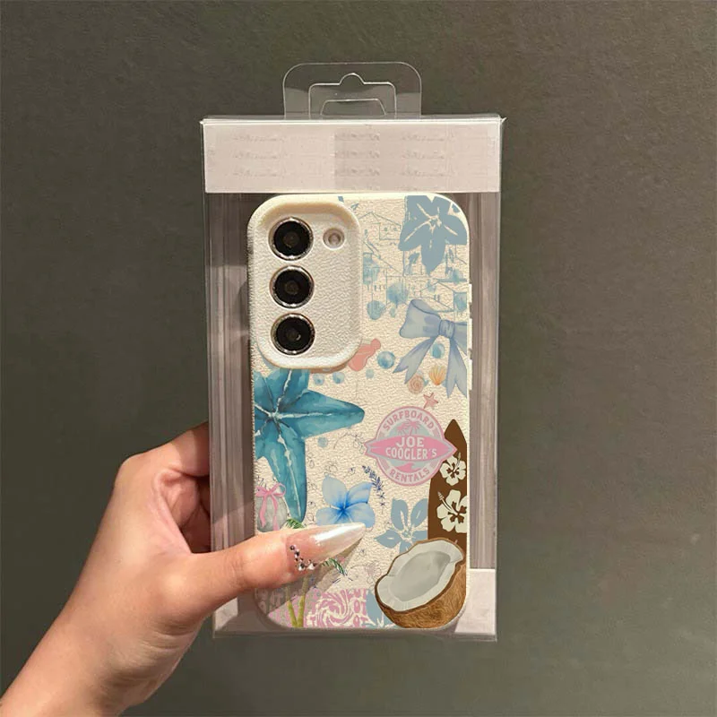 Tropical Ocean Coconut Starfish Shell Soft Phone Case Cover