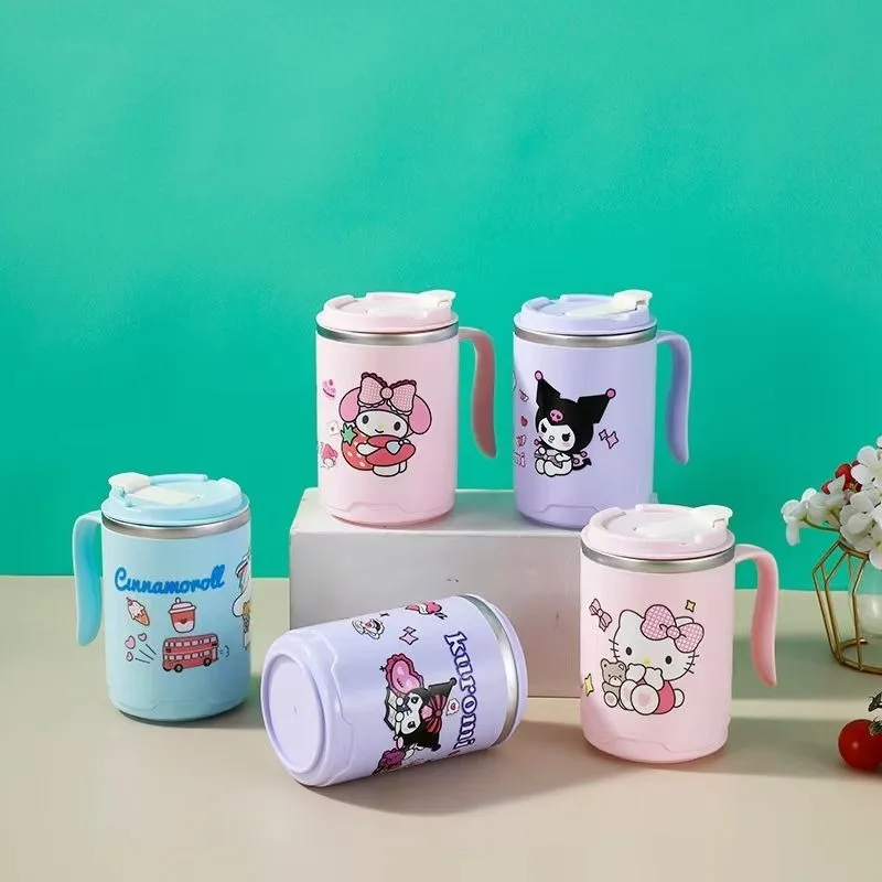 

Sanrio, Hello Kitty My melody Kuromi мультфильм аниме чашка для воды из нержавеющей стали Симпатичная Модная Портативная чашка для воды