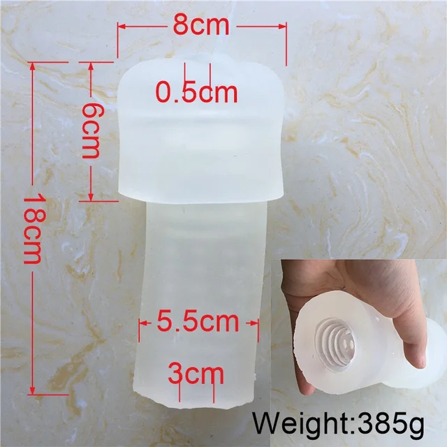 JNANEEI Soft Silicone Sleeve Penis Enlarger Pump Seal Stretchable Donut  Male Masturbator 