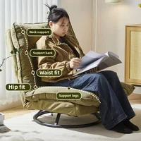 Nouveau canapé rotatif, canapé paresseux en tissu pour balcon de salon, chaise de loisirs rotative à dossier réglable, chaise pivotante 3