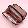 Double Zipper Women's Long Wallet Female Laser Soft PU Leather Coin Clutch Bag Large Capacity Business Card Holder New Arrival 6