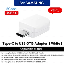Samsung Type - C to USB OTG Adapter - Data Transfer Connector and Adapter (White 1pc)