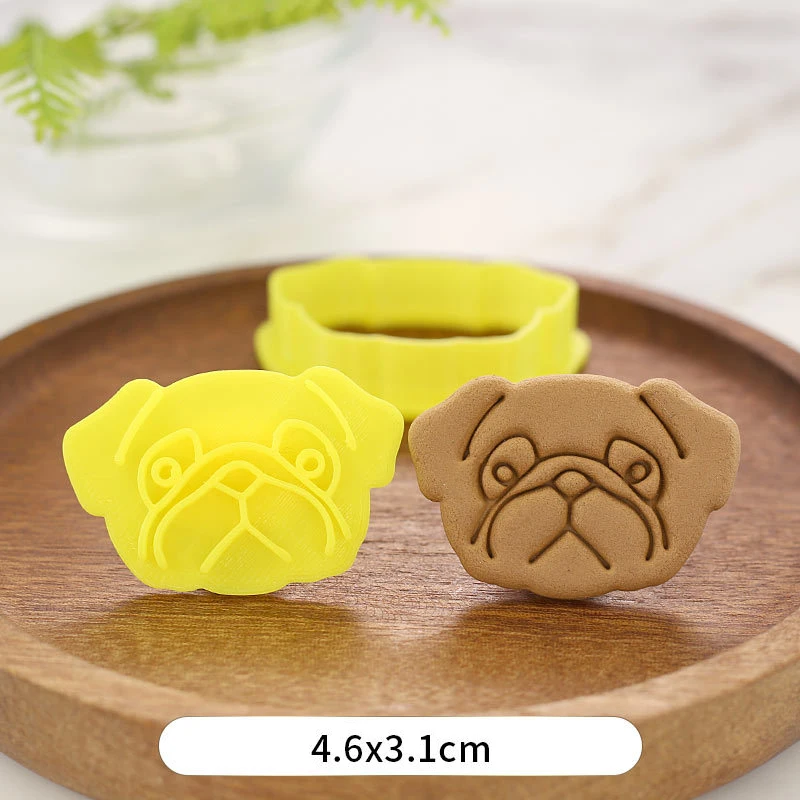 Cute Cartoon Dog Biscuit Mold Teddy Corgi Chewing Bones 3d Three-dimensional Pressing Biscuit Cutter Diy Cake Baking Tool Home