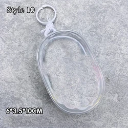 Transparent Jewelry Organizer and Storage Case with Keychain & Dustproof Cover - Cute Doll Design (Style 10)