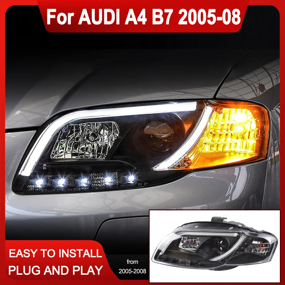 LED Head Lamps Headlight Front Assembly LED Head Light For Audi A4 B7 2005  2006 2007 2008 B6 2001 2002 2003 2004 Xenon Headlamps - AliExpress