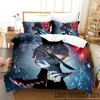 3D Print Anime Solo Leveling Bedding Set Duvet Cover Bed Set Quilt Cover Pillowcase Comforter king Queen Size Boys Adult Bedding 1