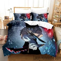 3D Print Anime Solo Leveling Bedding Set Duvet Cover Bed Set Quilt Cover Pillowcase Comforter king Queen Size Boys Adult Bedding 1