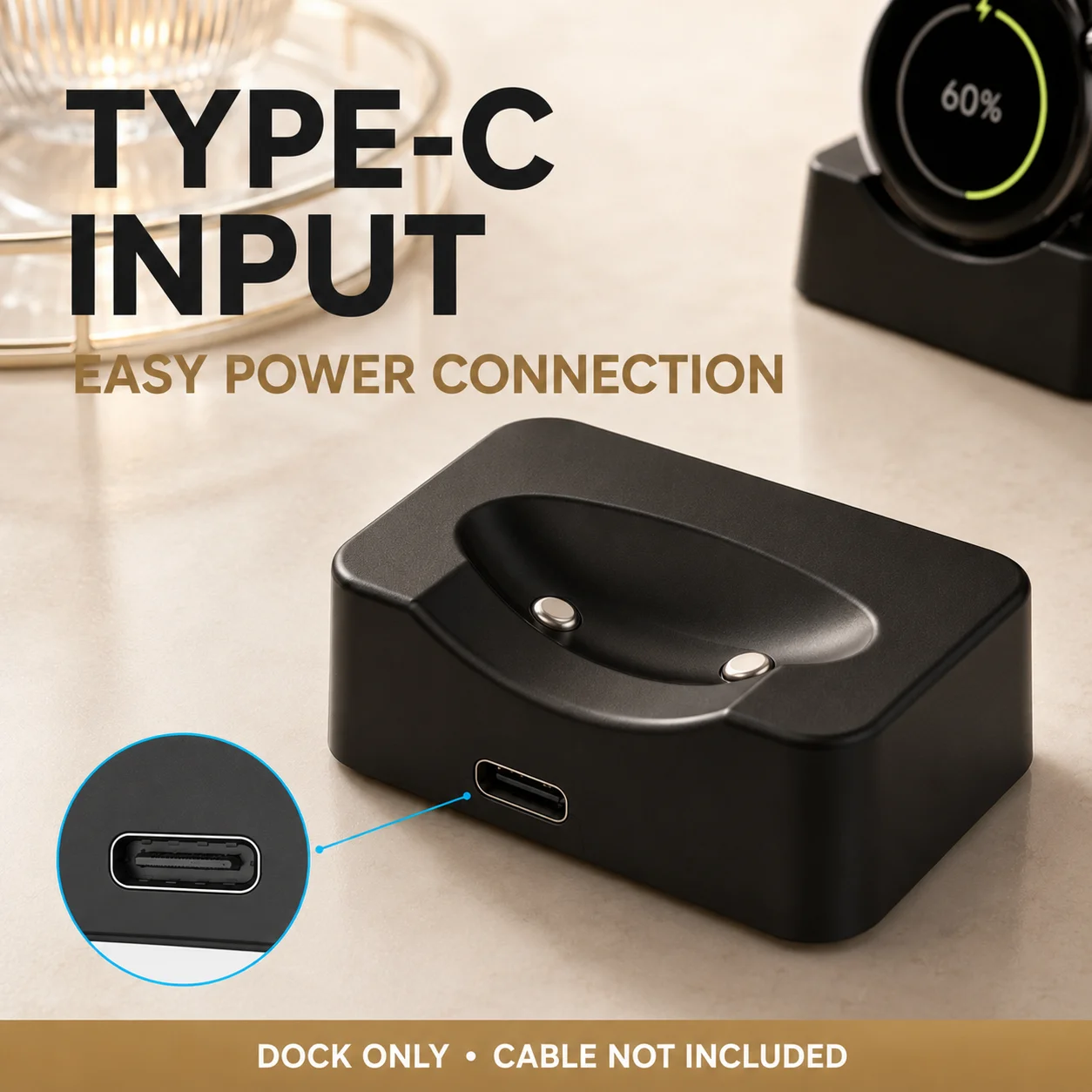 Magnetic Fast-Charging Dock with Type-C Connection