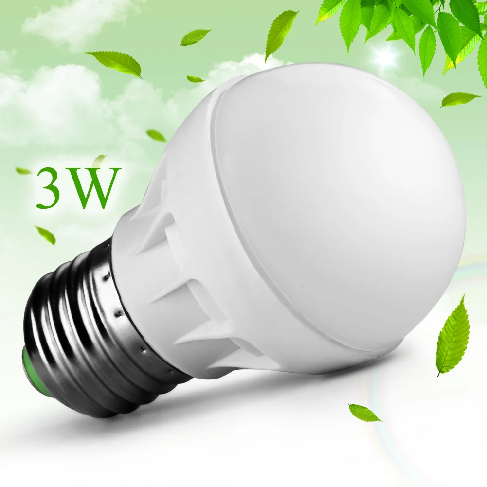 3W 5730SMD E27  Energy Saving Lamp Globe Bulb Ball Light  AC 220-230V White Lamp LED Light for office home kitchen