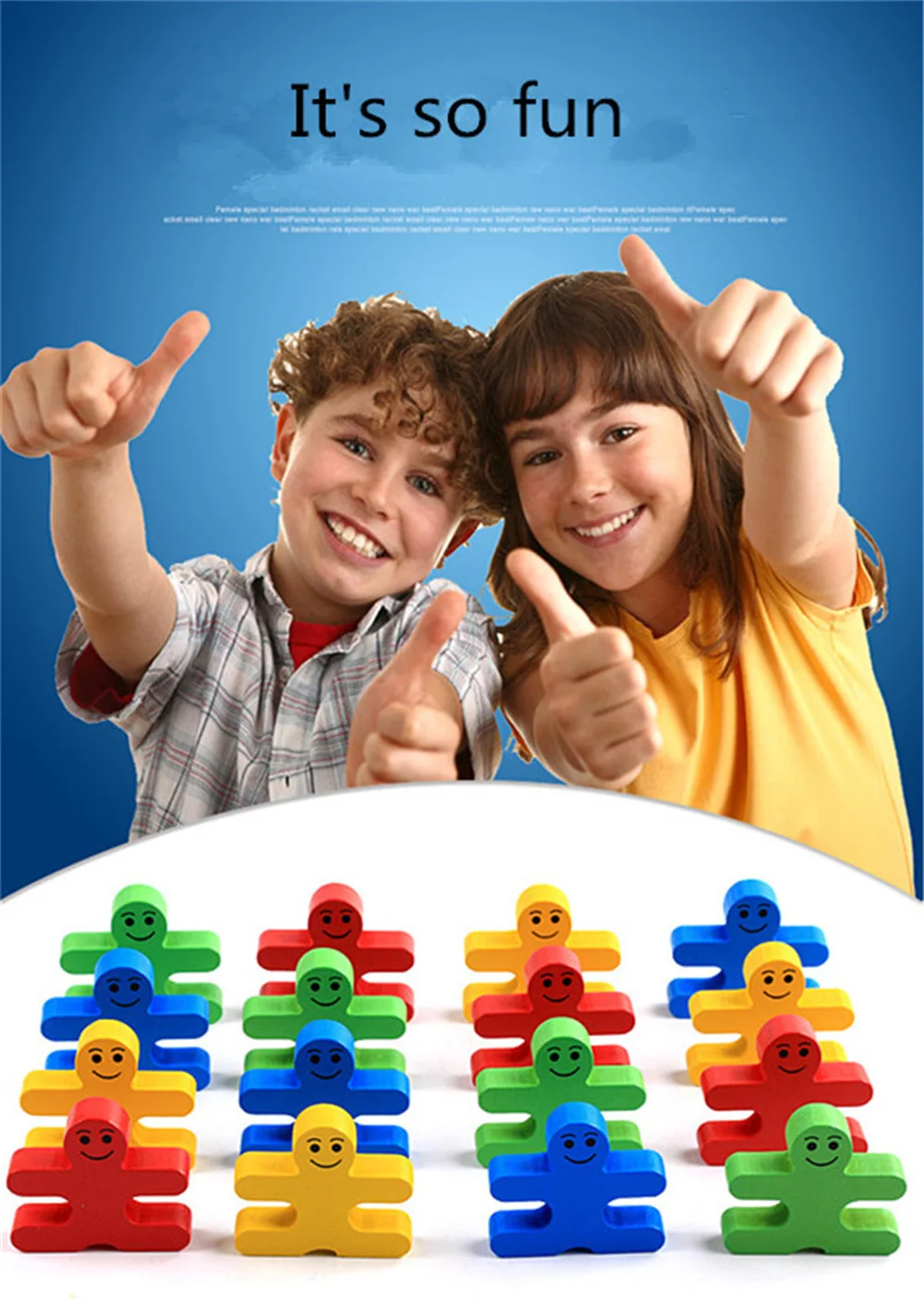 Children Wooden Building Blocks Balance Thinking Games Early Learning Montessori Educational Balancing Toys Children Baby Gift