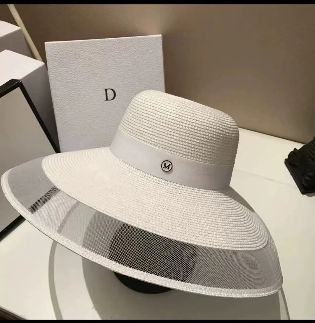 Women's Wide Brim Foldable Straw Sun Hat Uv Protection Beach Cap_voghion.com
