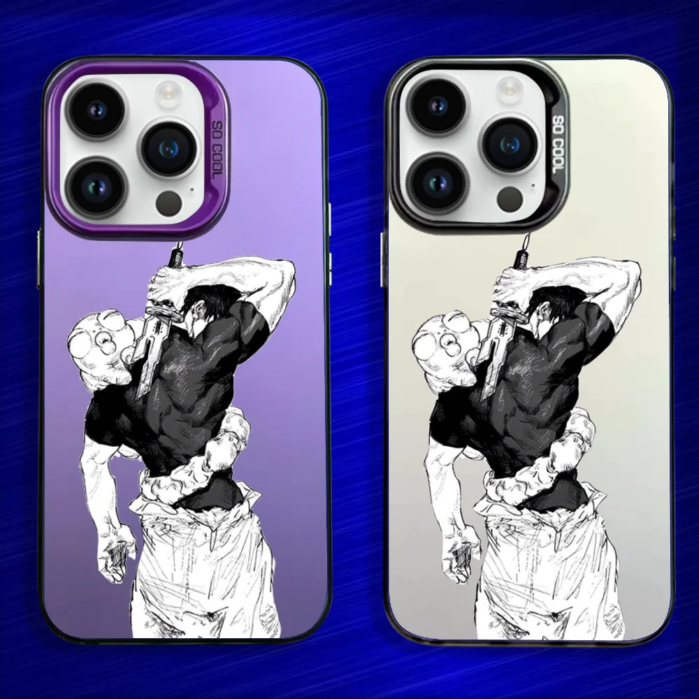 Toji Fushiguro J-Jujutsu Kaisen Handyhülle für iPhone 16,15,14,13,12,11, Mini, Pro, MAX Bunter mattierter Silikonhülle