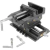 6" Cross Slide Vise, Drill Press Milling Vise, Portable Bench Clamp, 6 In Jaw Width, Table Vise Clamp for CNC Milling Machine 1