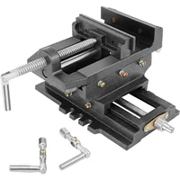 6" Cross Slide Vise, Drill Press Milling Vise, Portable Bench Clamp, 6 In Jaw Width, Table Vise Clamp for CNC Milling Machine 1
