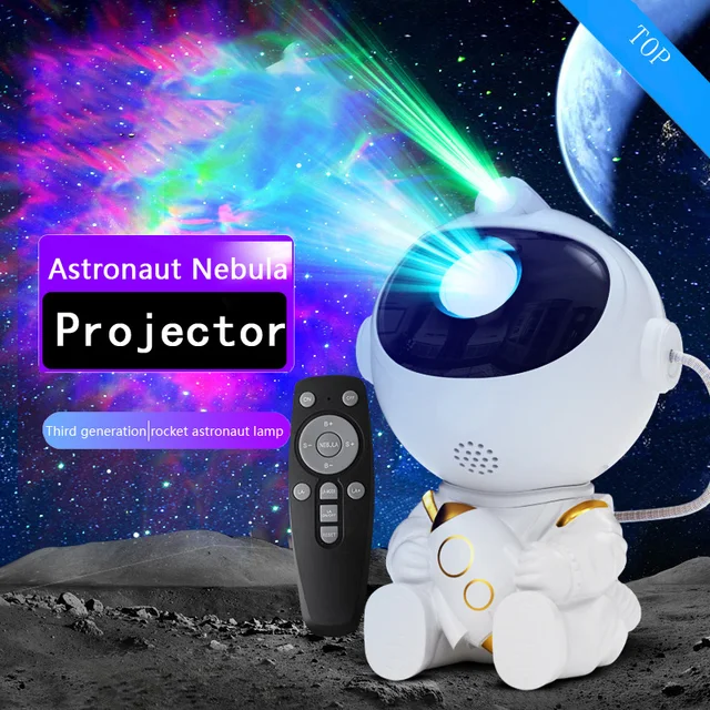LED Star Galaxies Projector Night Light Astronaut Starry Sky Bedroom Room Decor Children's Gift - LED Atmosphere Creating Lamp 1