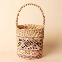 

Bohemian Lafite Bucket Straw Bags Women Designer Handbags Luxury Brands Woven Beach Bags for Women 2022 Rattan Shoulder Bag Tote