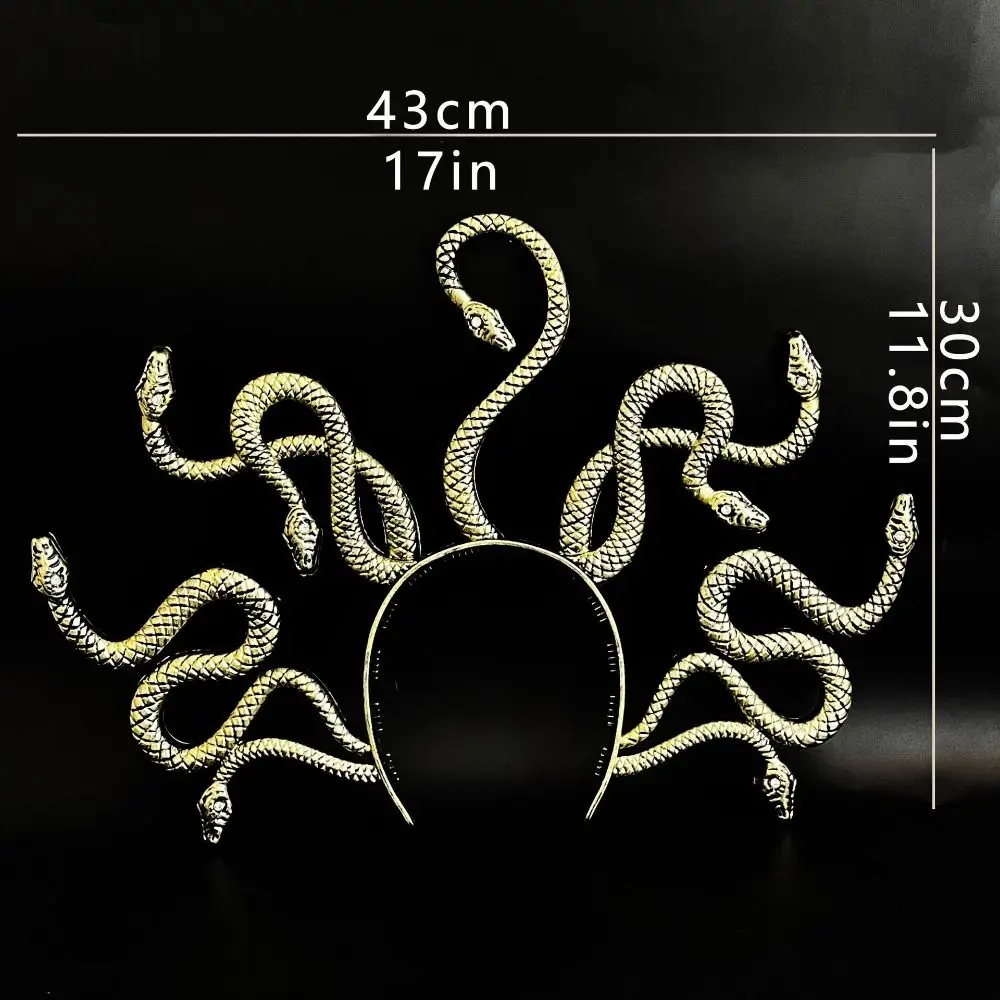 Realistic Snake Hair Hoop Headband for Halloween Cosplay